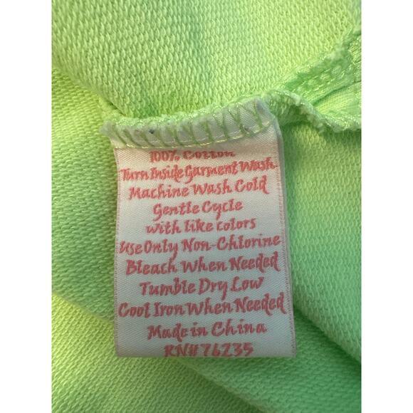 Pastel Embellished Parrot Shirt Sequin Lime Green Petite Small - Picture 6 of 7